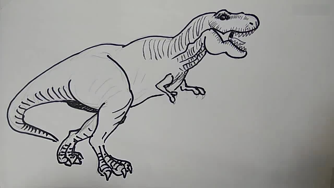 00:35  来源:好看视频-教你画一只喷火的恐龙,太可爱了 6学画霸王龙