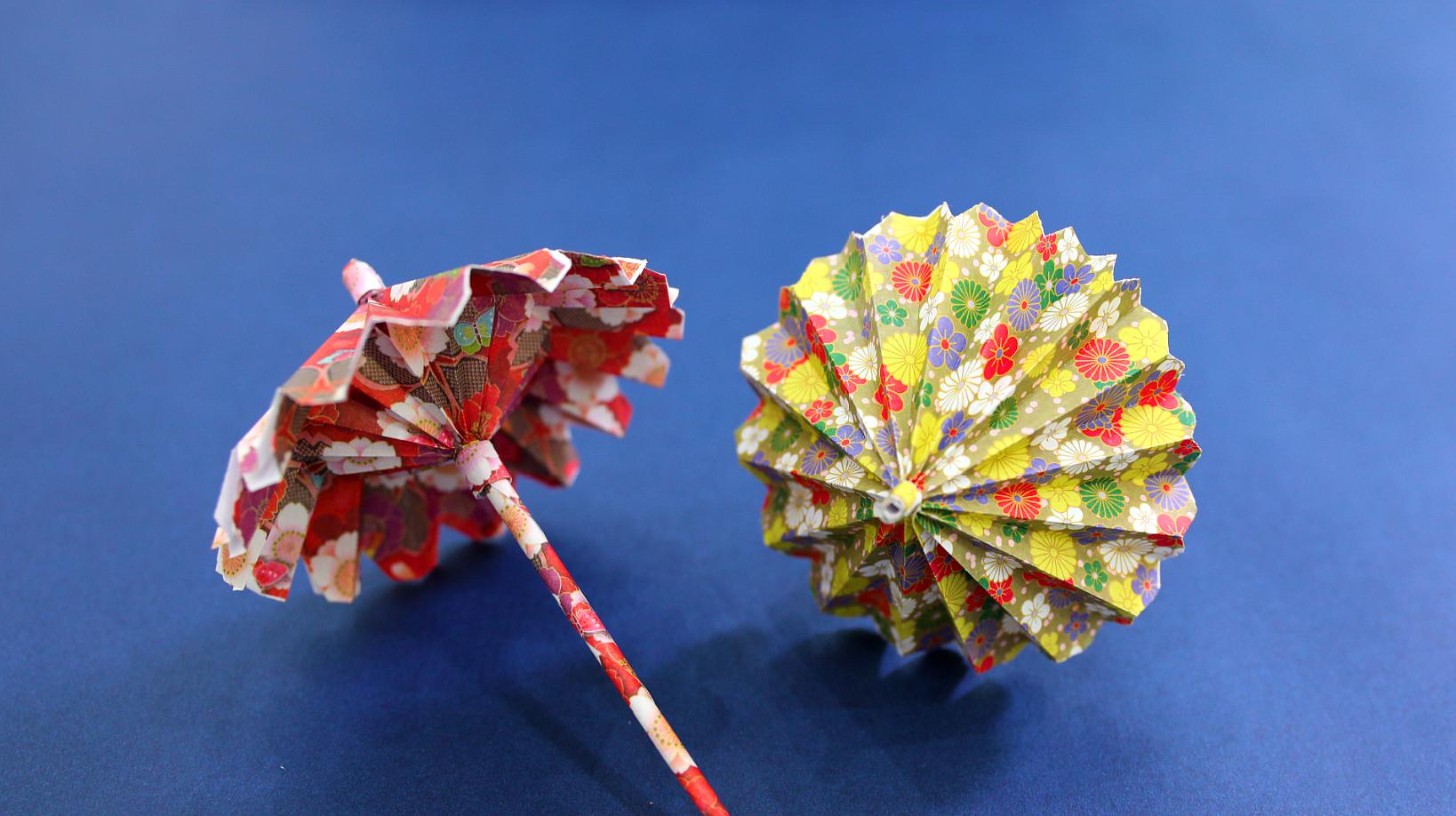 可以伸缩的折纸雨伞,按照步骤做一点都不难,几张纸教你完成