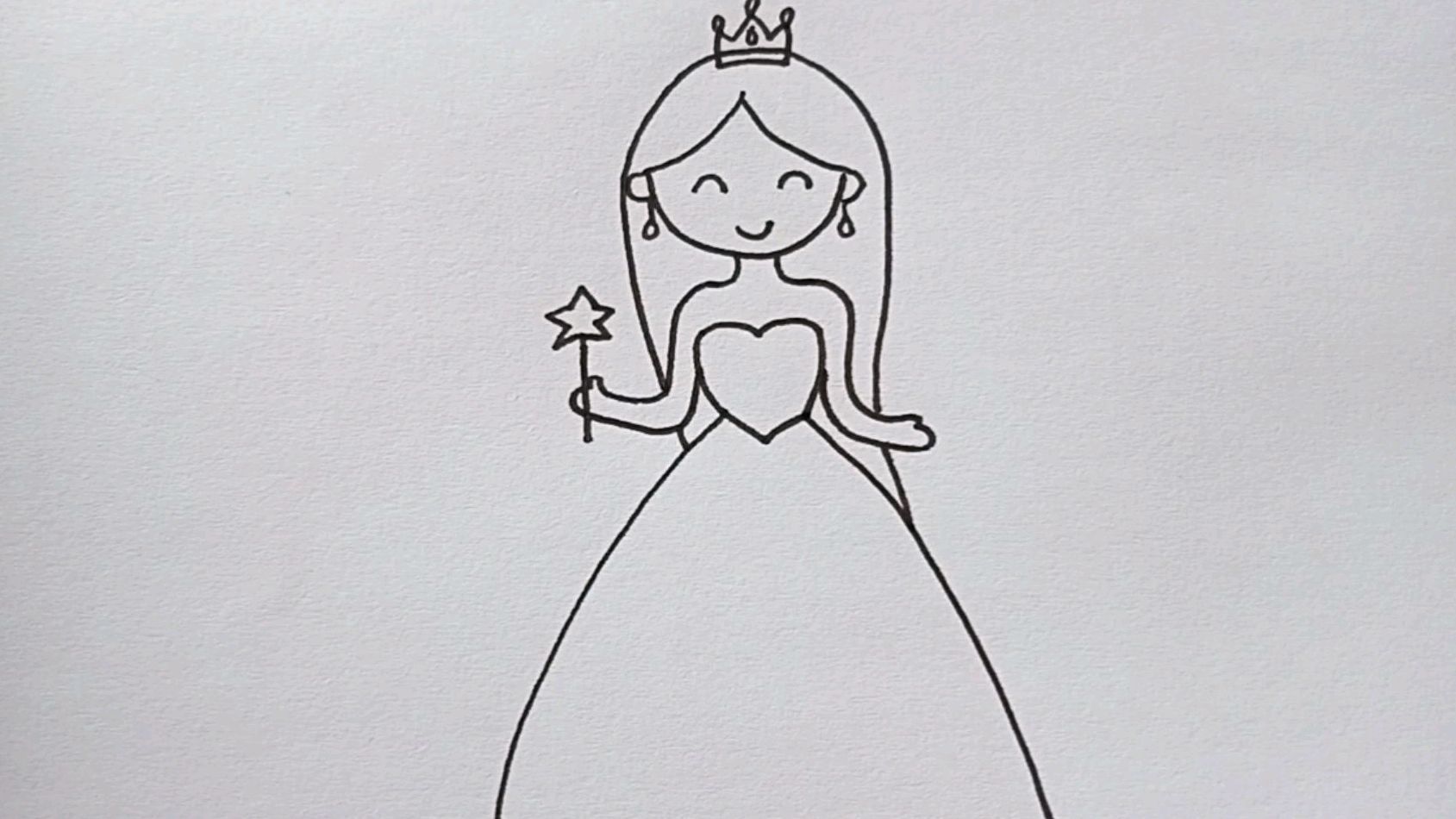 小公主简笔画,试试吧