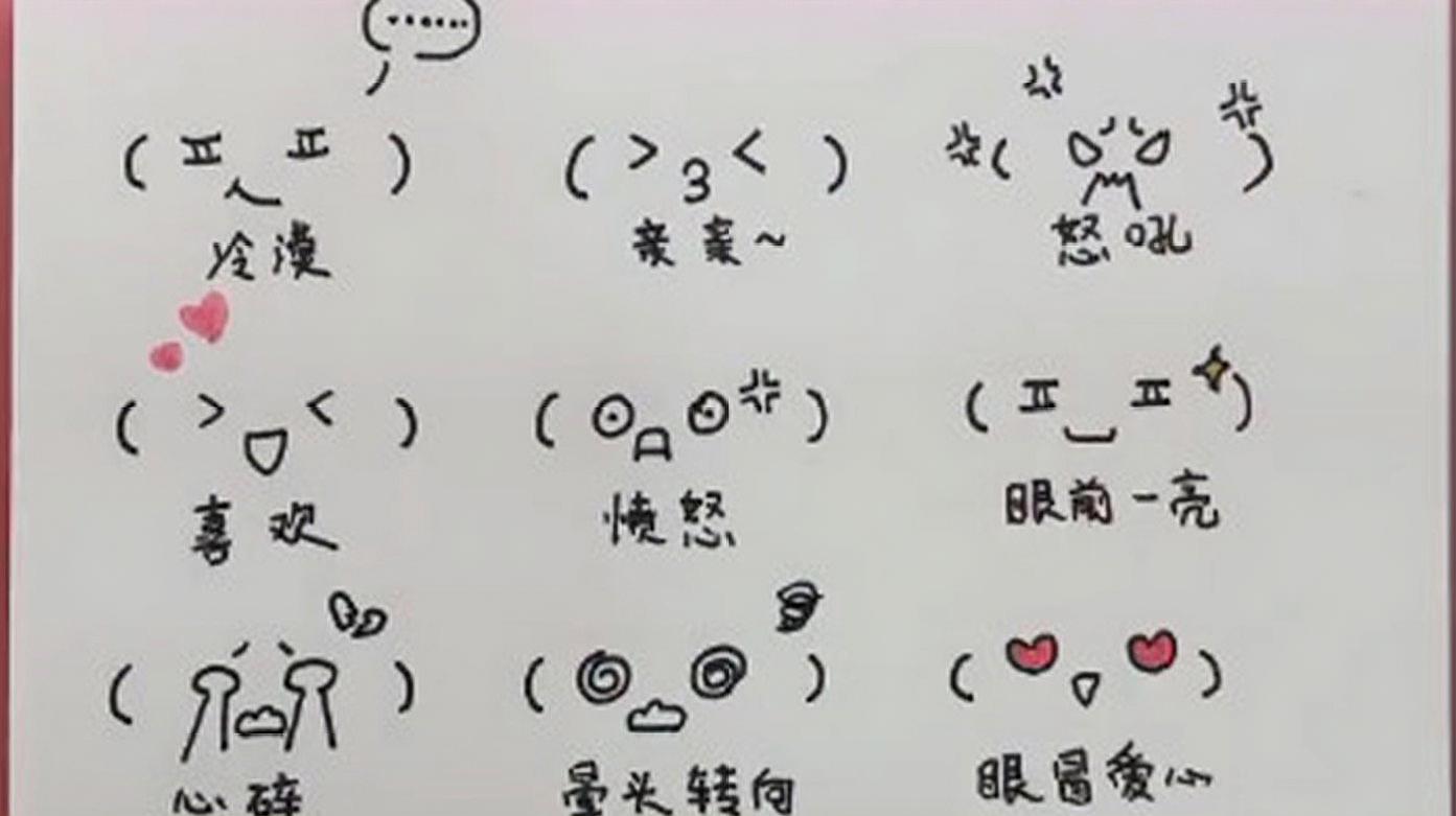 手账绘画:颜文字表情包,你最爱哪一个?