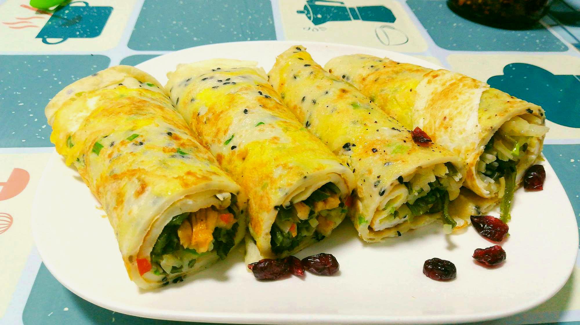 土豆丝鸡蛋饼,一口咬下去有菜有饼,才是最有灵魂的早餐饼,美味