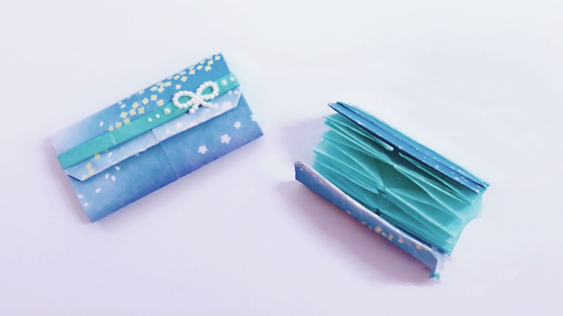 折纸教程:漂亮的折纸钱包,别看我小,容量却很大!