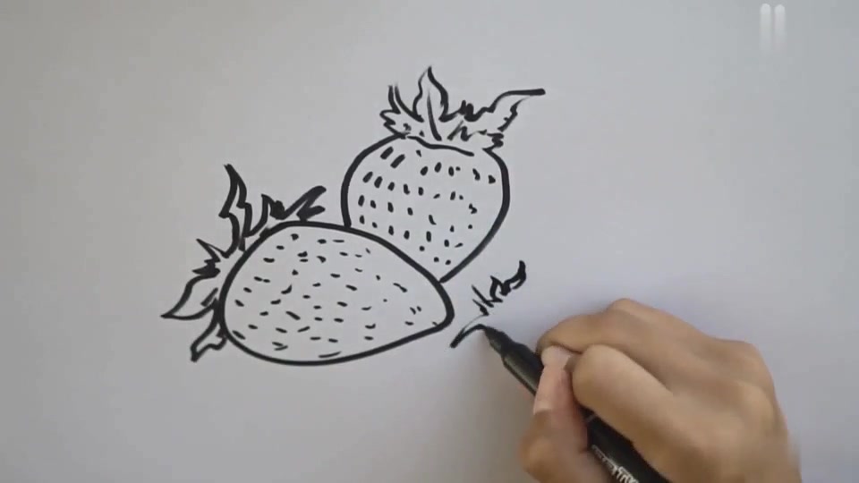 草莓简笔画怎么画