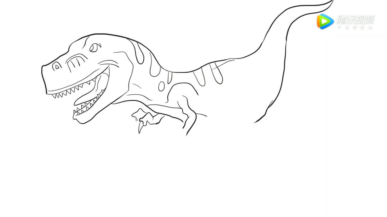 恐龙世界之霸王龙儿童亲子简笔画
