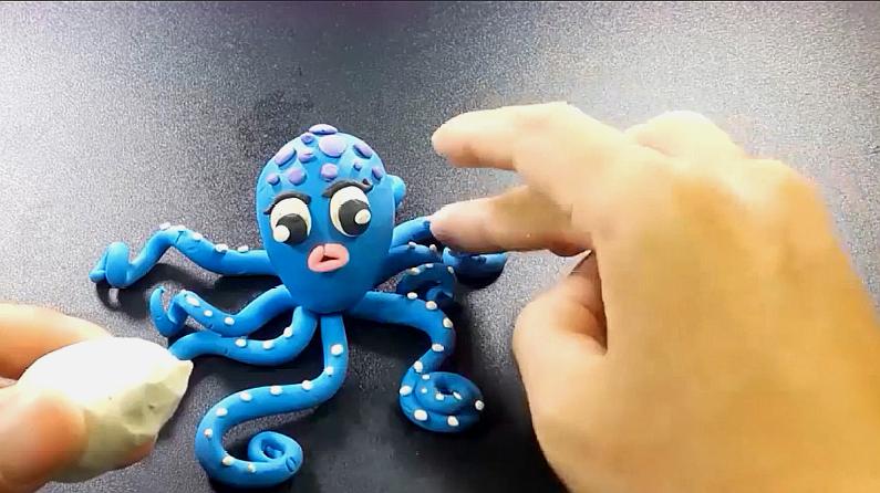 小章鱼橡皮泥制作方法图片
