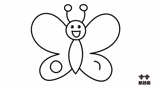 儿童绘画教程! 服务升级打开原网页 5简单易学的彩色蝴蝶简笔画.