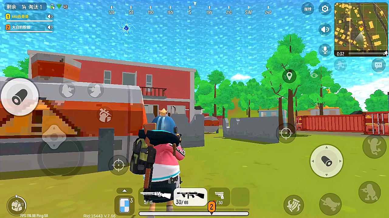 香肠派对 双排:挑战用喷子吃鸡,真的好难啊,奔跑吧兄弟!