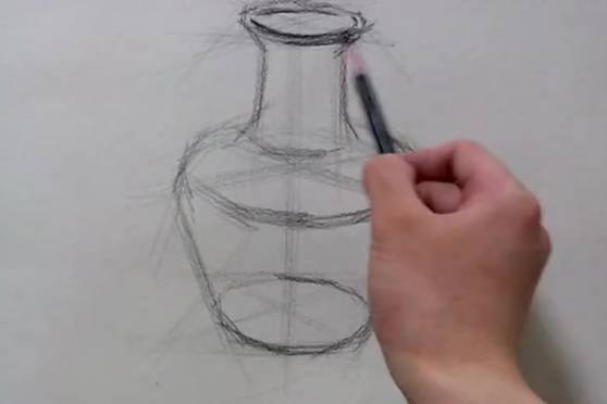 花瓶素描简单步骤 百度