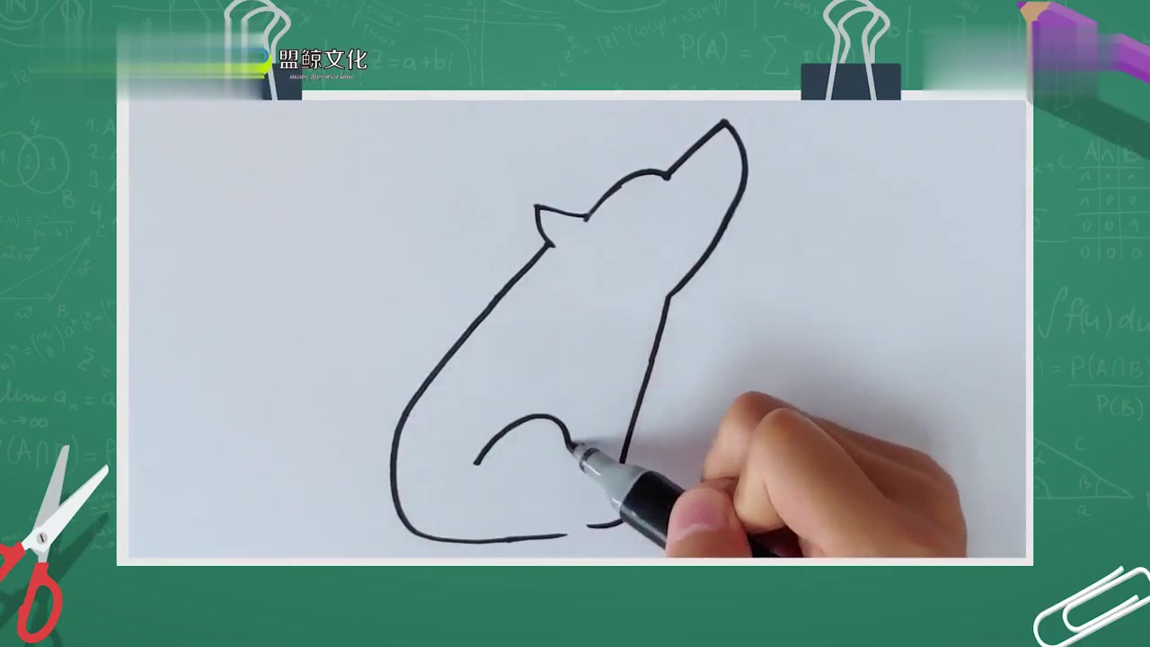 简笔画中怎么画狼?