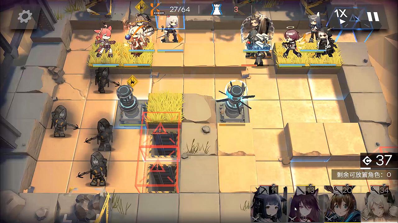 明日方舟s3-3:能天使技能一开,根本看不到敌人血条