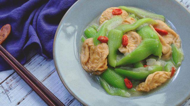 丝瓜炒面筋做法