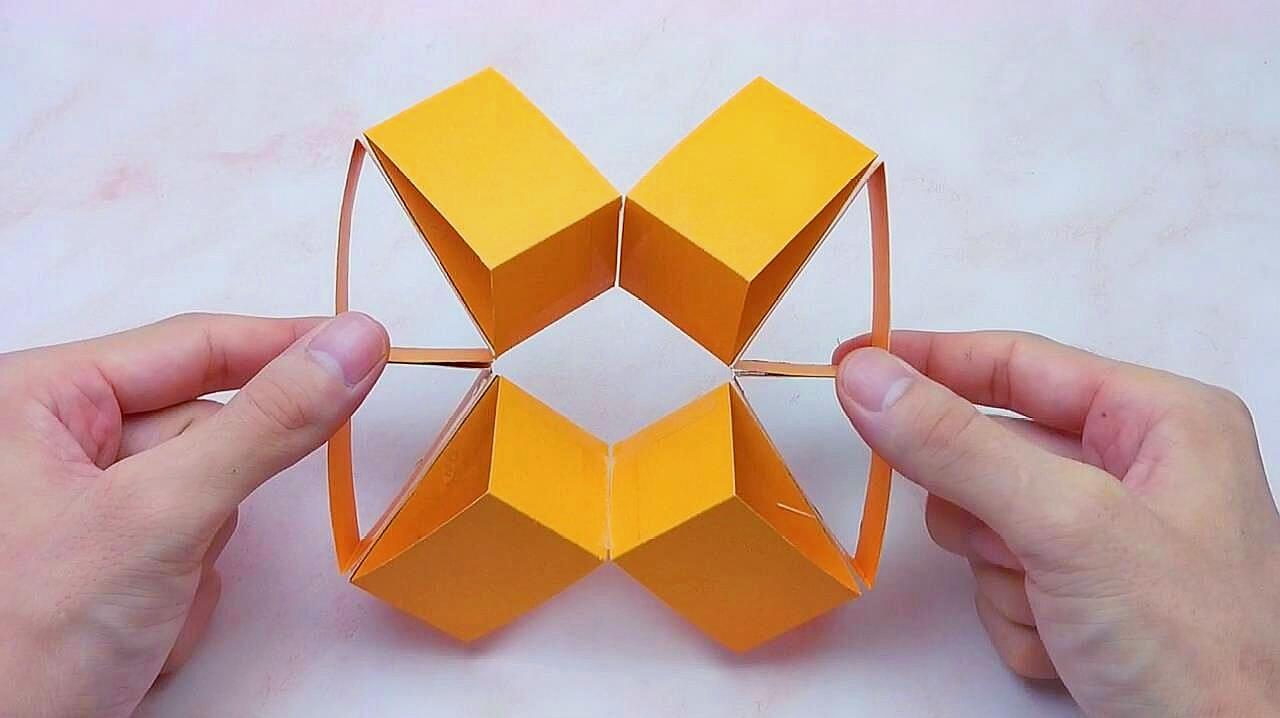 可以无限翻转的立体新魔方,好玩有趣做法简单,暑假手工折纸