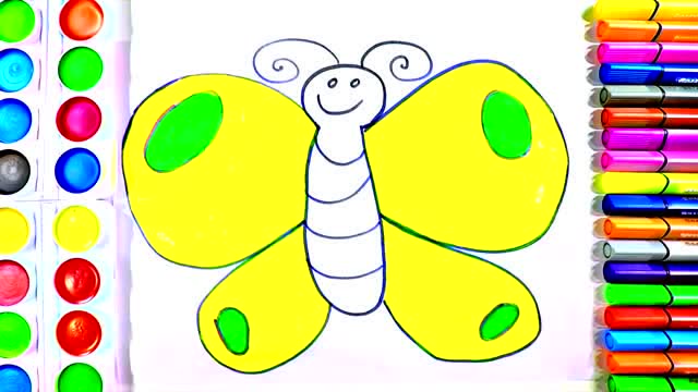 4素雅蝴蝶的画法  06:37  来源:b站-如何画蝴蝶,画画,填色,儿童小孩