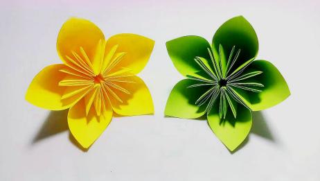 教你折叠漂亮的立体纸花 3d纸花制作方法 爱言情