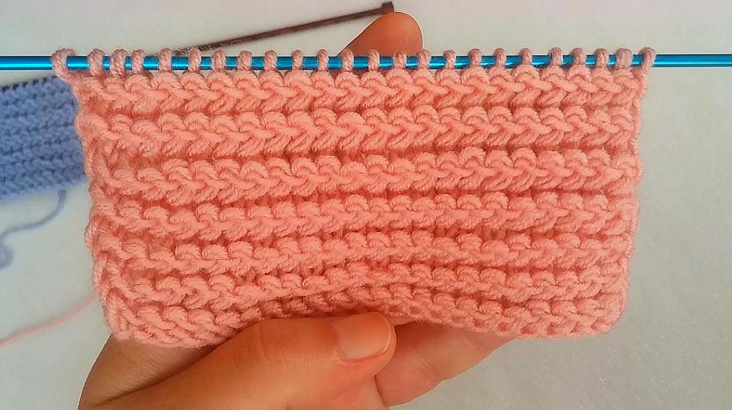 棒针编织简单的3d小百合花图案,织毛衣太漂亮了