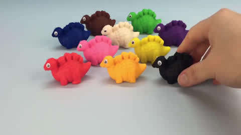 神奇的彩泥捏捏玩具 :哇好多可爱的彩泥小恐龙玩具
