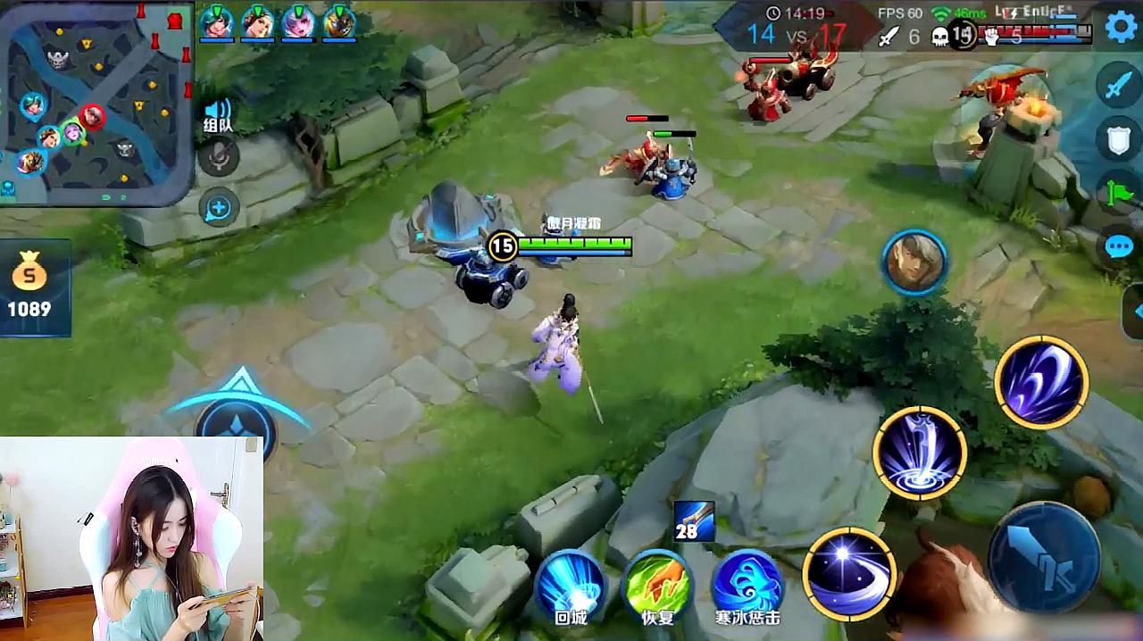 王者荣耀:筱倩露娜前方疯狂输出,结果家被赵云偷了
