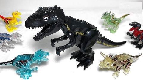 恐龙拼装玩具拆箱