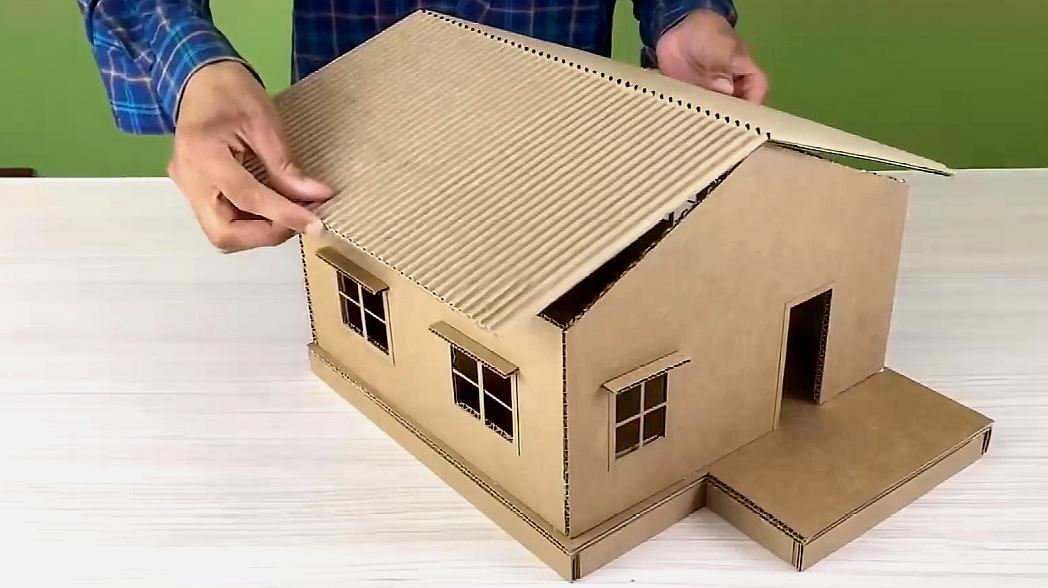 手工纸箱房子怎么制作