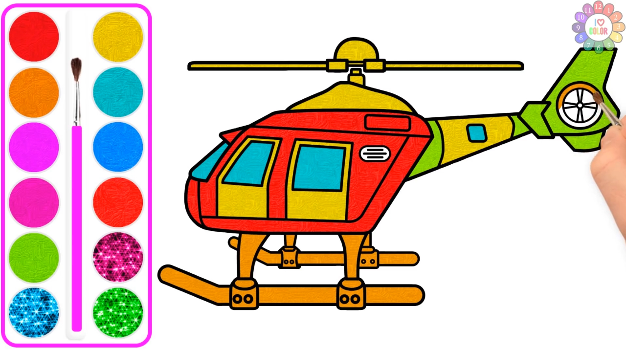 儿童直升飞机的画法图片