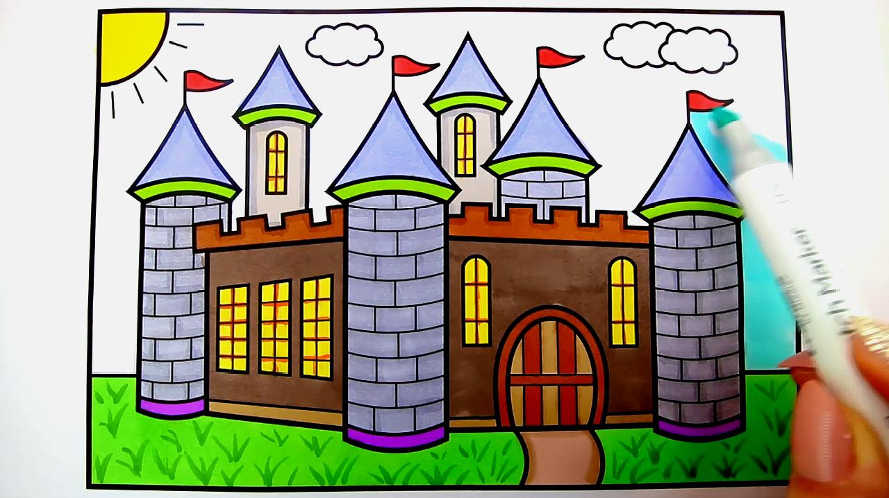 城堡简笔画怎么画