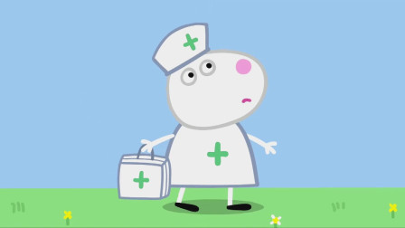 小猪佩奇简笔画:小羊苏西穿上了护士的衣服,她喜欢扮演这个角色