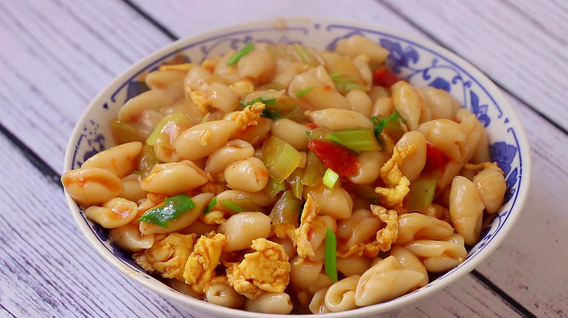 山西特色面食"炒麻食",自己做的麻食才好吃,你能吃几碗?