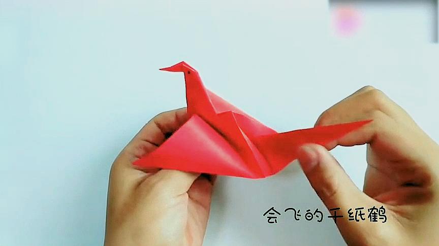 不过会飞的千纸鹤灯你会折吗,快来看看吧 4羽化千纸鹤折法,翅膀就像