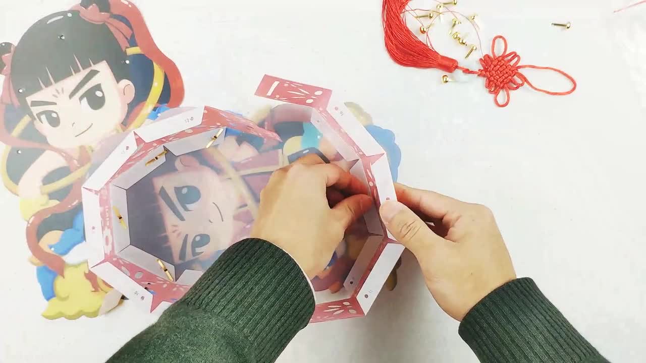 「tryto」小哪吒灯新年元宵中秋节幼儿园手工灯笼制作材料包