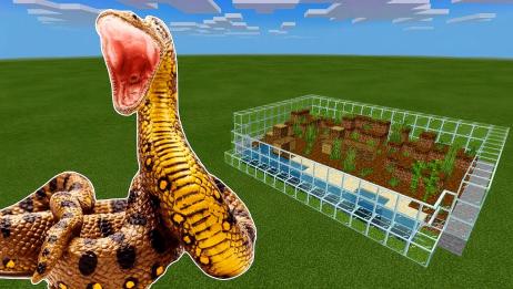 我的世界 如何在minecraft Pe中制作一个anaconda农场 爱言情