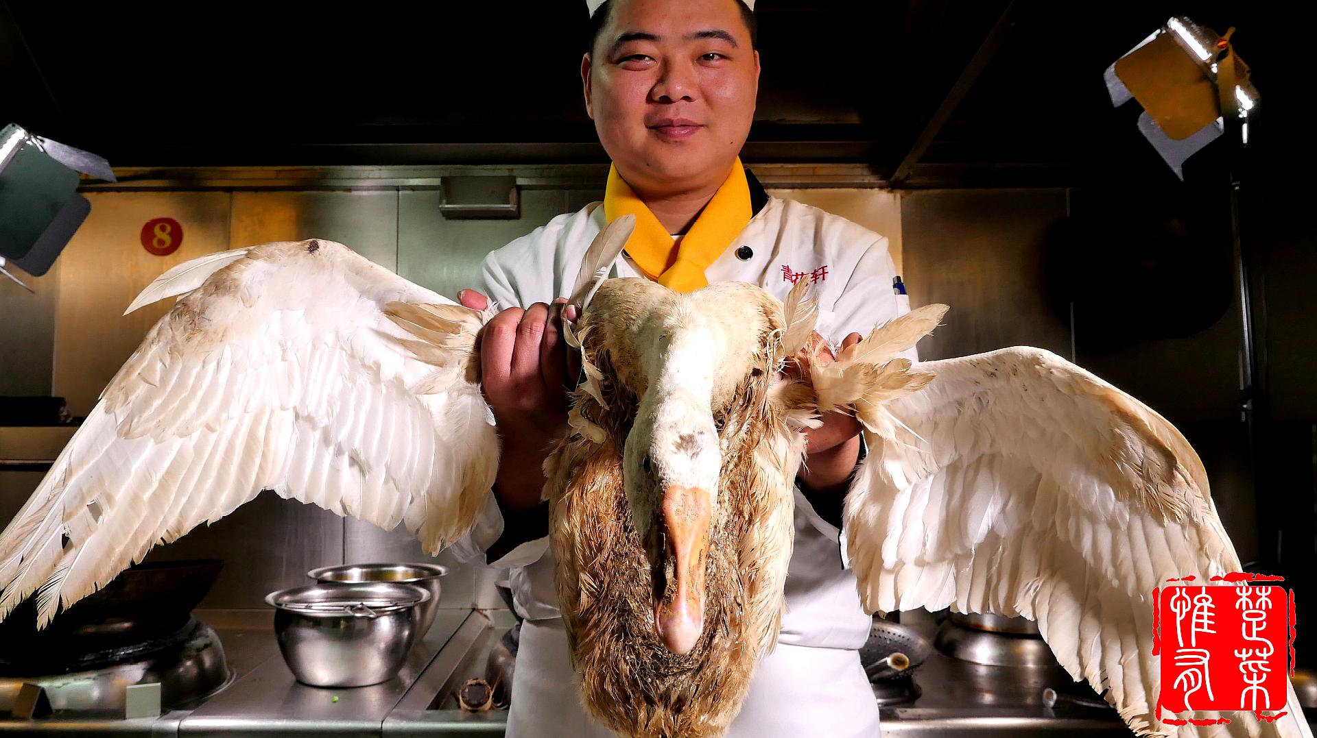 再嚣张的鹅,到了厨房,都是盘中美食,这道龙王烧鹅看得口水直流