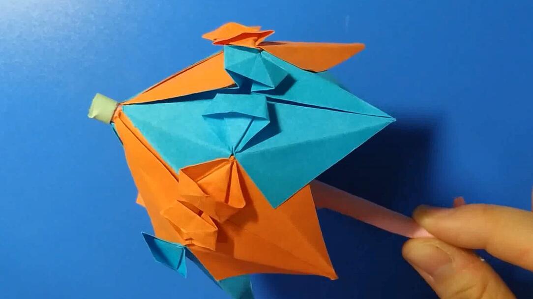 手工折纸教程:一把蓬蓬的蝴蝶结小花伞,简单有趣!