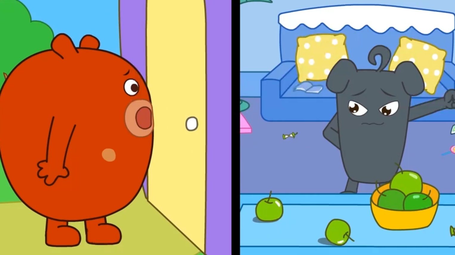 1咕力咕力好习惯:两人在森林中漫步,粉咕力唱歌