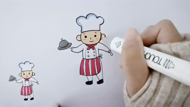 教你厨师的画法,简单又漂亮!