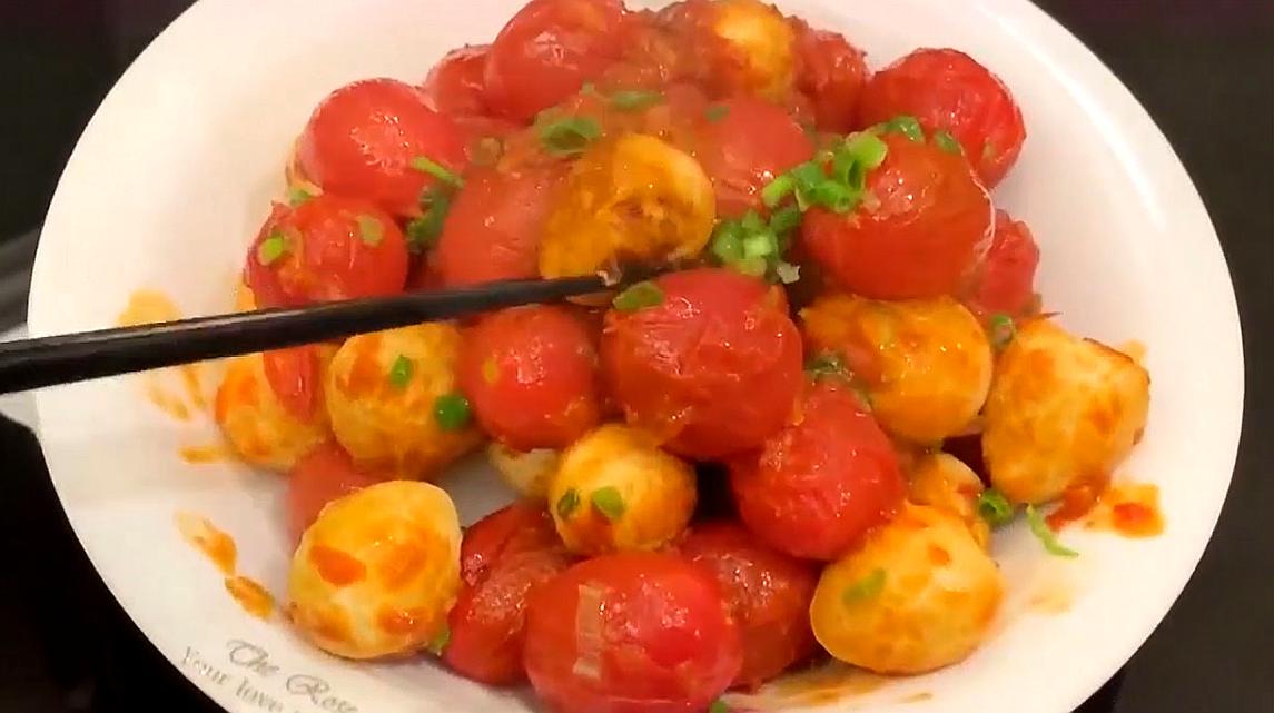 小番茄炒鹌鹑蛋图片图片