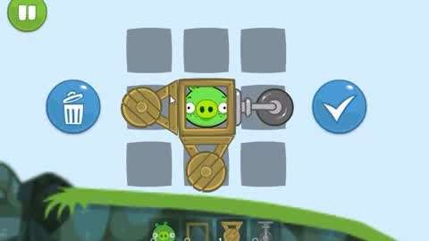 【大脸木木】愤怒的小鸟系列小游戏 :捣蛋猪两个车轮子像是猪耳朵游戏