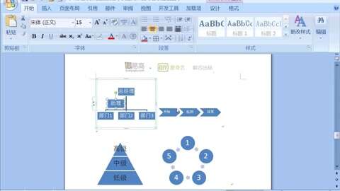 excel2007层次结构图怎么添加设置三维旋转效果