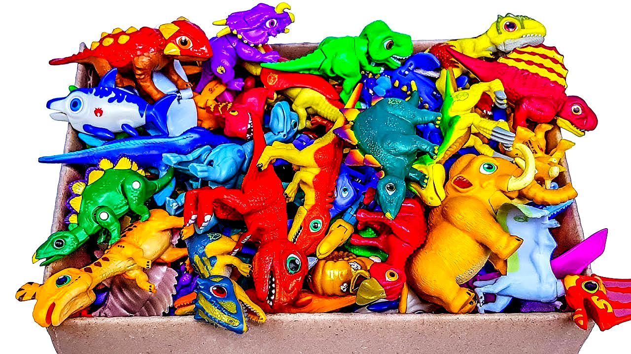 "我的彩虹巴士玩具"之早教视频:小恐龙模型玩具介绍