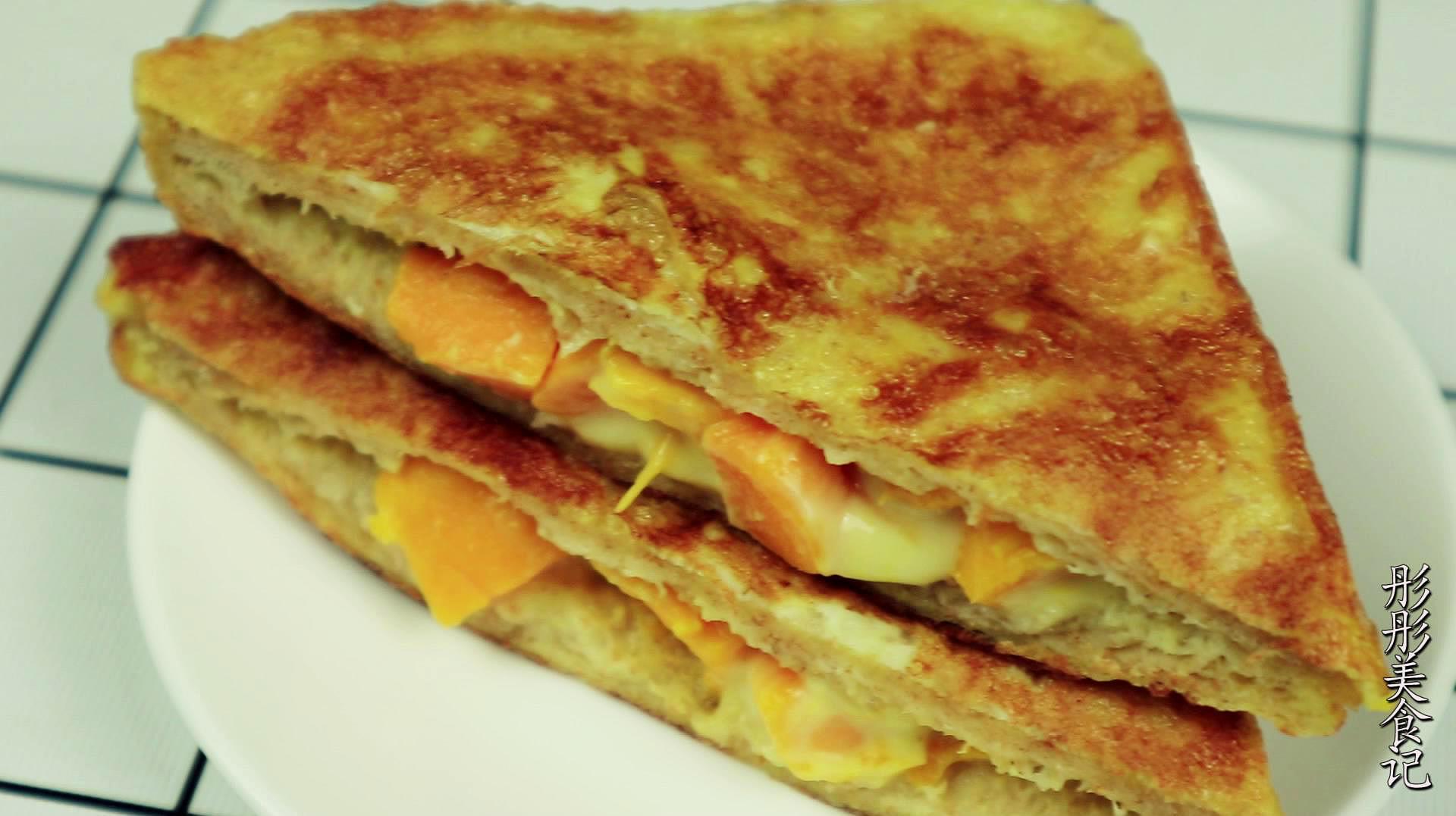 吐司芒果派早餐饼,做法简单,营养好吃,我家孩子1周吃5次!