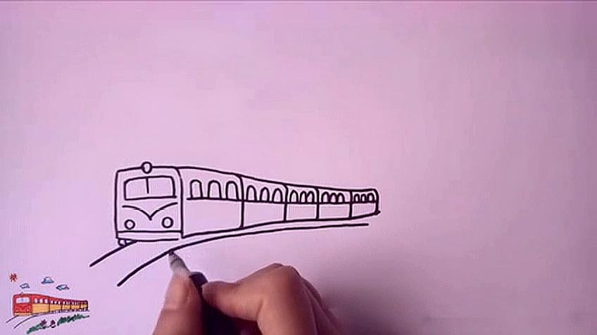 火车简笔画怎么画