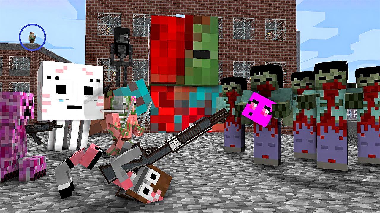 mc动画怪物学院《生化危机》,美女学生化身女武神决战暴走僵尸!