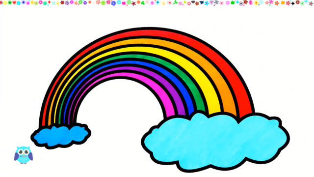 简单画彩虹的画法图片