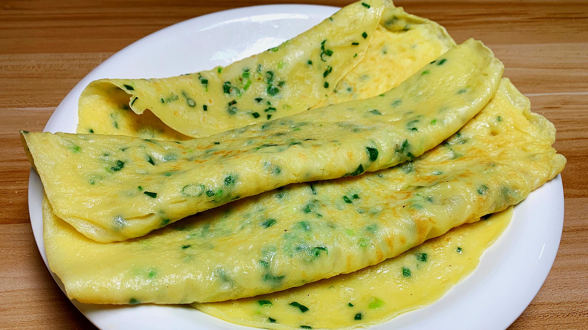 孩子最爱的营养早餐饼,不揉面不擀面,快速又简单,几分钟出一锅