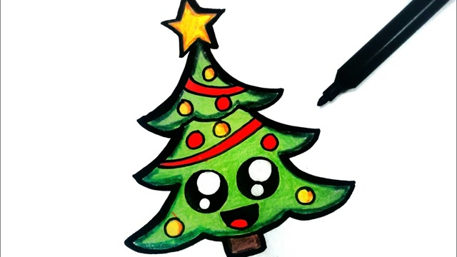 松树的各种画法,简单又形象!