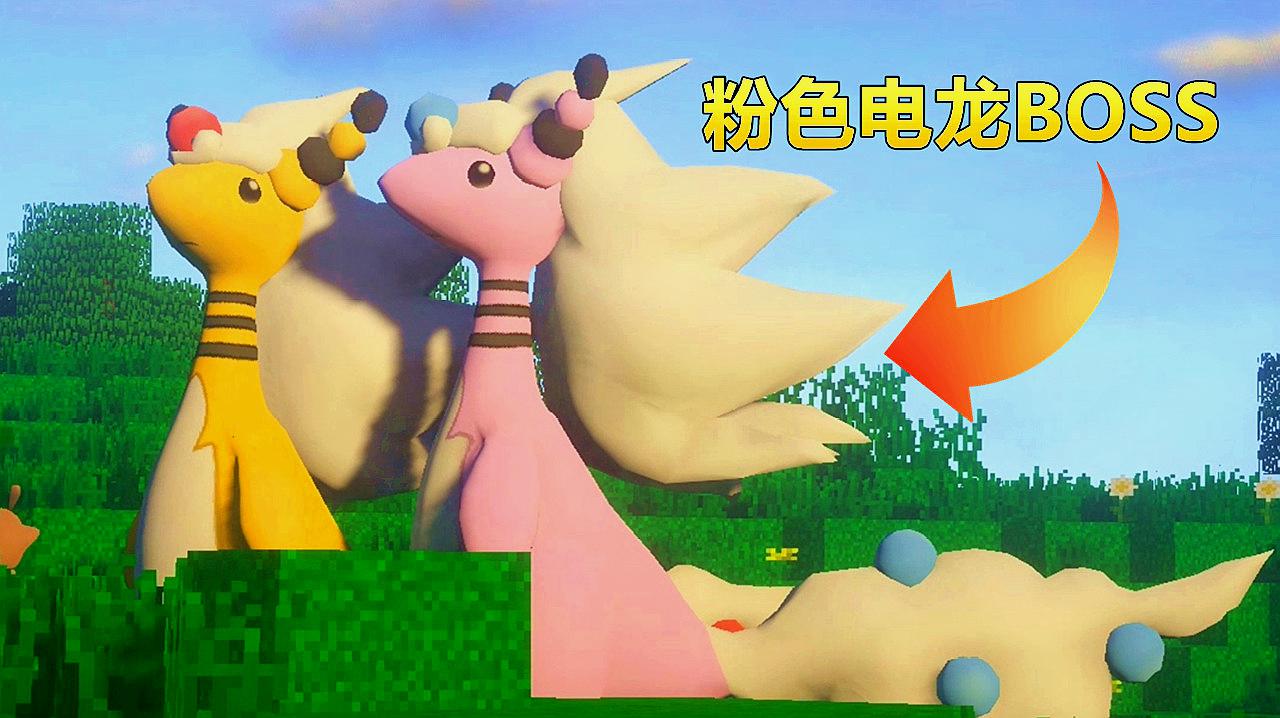 我的世界神奇宝贝重铸34:闪光粉色的电龙boss
