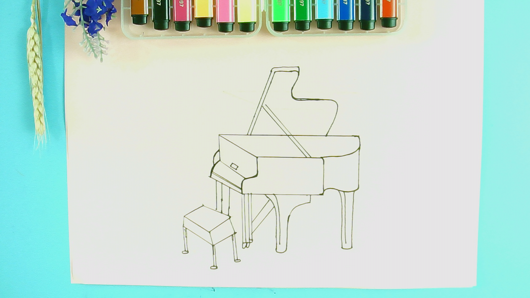 简笔画怎么画钢琴