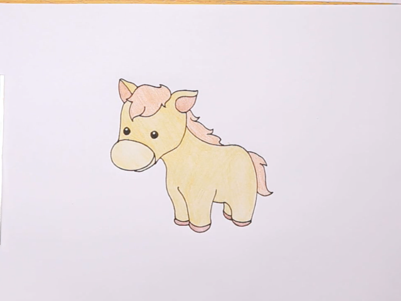 简笔画创意小马简单几步