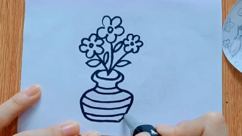 简单的花朵花瓶的画法,学起来 5儿童趣味简笔画:一只贪吃的小仓鼠