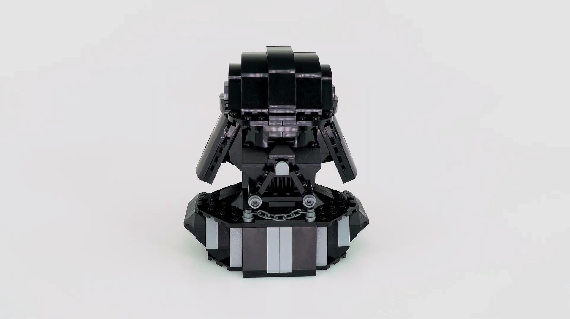 拼搭乐高星球大战75227,20周年纪念套装:达斯维达胸像