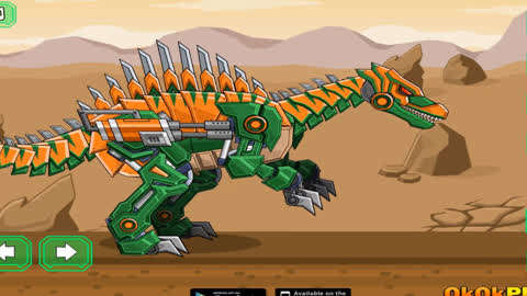 变形机械恐龙游戏合集  :果果解说小游戏 组装超级机甲战士作战 服务